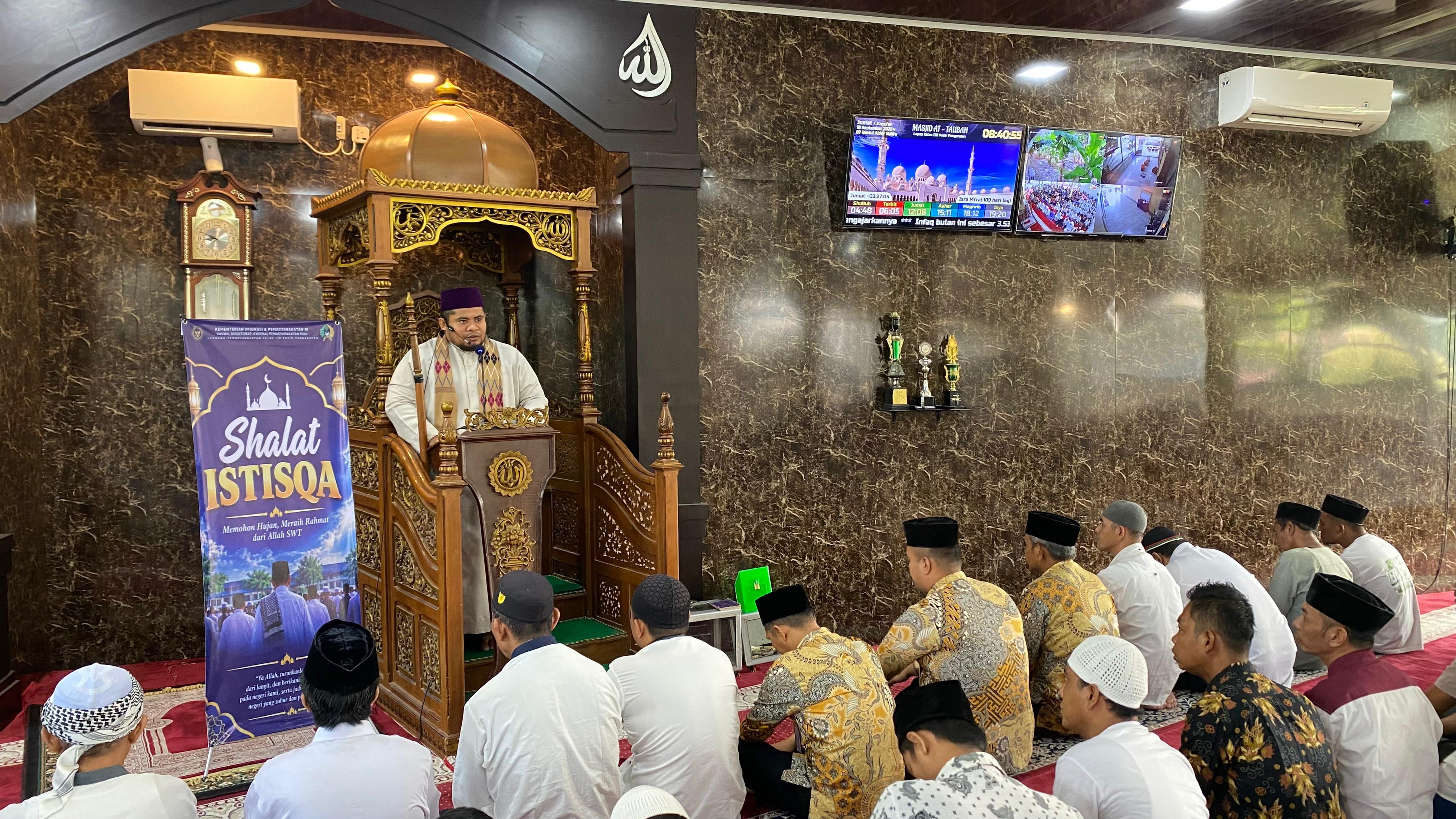 Musim Kemarau Melanda, Lapas Pasir Pangarayan Gelar Shalat Istisqa’ dan Doa Bersama